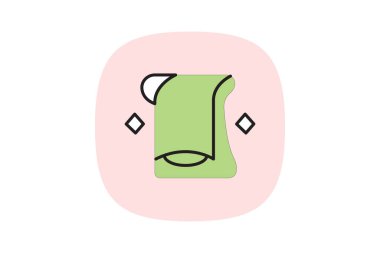 Yüz Havlusu, vektör, piksel mükemmel, illüstratör dosyası