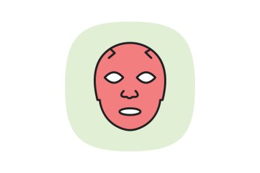 Yüz Maskesi Sayfası, vektör, piksel mükemmel, illüstratör dosyası