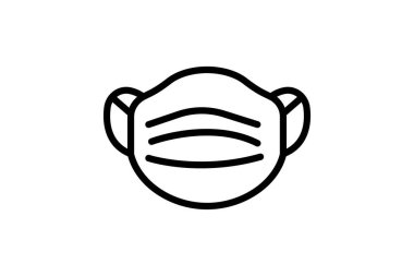 Yüz maskesi, vektör, piksel mükemmel, illüstratör dosyası