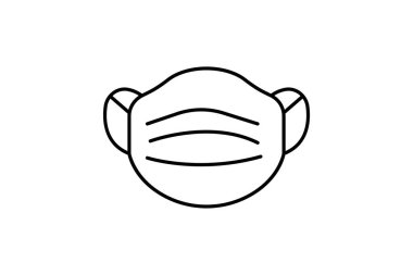 Yüz maskesi, vektör, piksel mükemmel, illüstratör dosyası