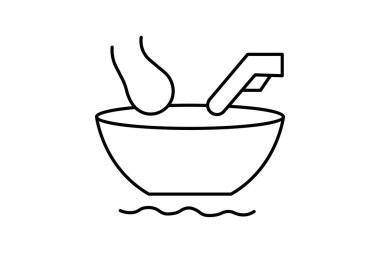 Pedikür kasesi, vektör, piksel mükemmel, illüstratör dosyası