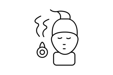 Yüz Buharı, vektör, piksel mükemmel, illüstratör dosyası