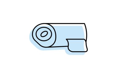 Yuvarlak havlu, vektör, piksel mükemmel, illüstratör dosyası