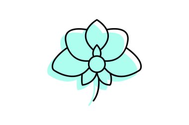 Orkide Çiçeği, vektör, piksel mükemmel, illüstratör dosyası