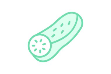 Salatalık dilimi, vektör, piksel mükemmel, illüstratör dosyası