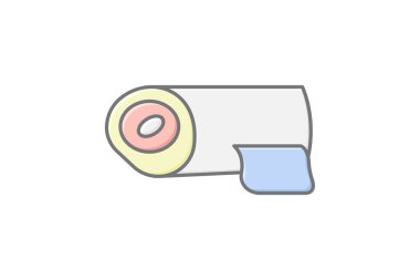 Yuvarlak havlu, vektör, piksel mükemmel, illüstratör dosyası