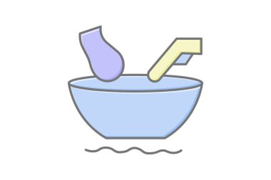 Pedikür kasesi, vektör, piksel mükemmel, illüstratör dosyası