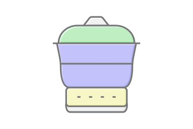 Buhar makinesi, vektör, piksel mükemmel, illüstratör dosyası