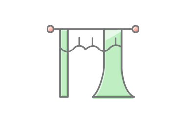 Spa Perdesi, vektör, piksel mükemmel, illüstratör dosyası
