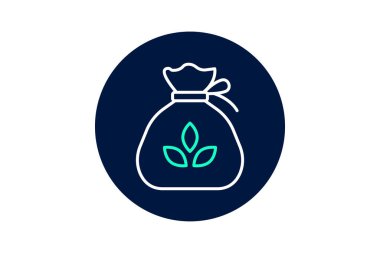 Bitkisel Kese, vektör, piksel mükemmel, illüstratör dosyası