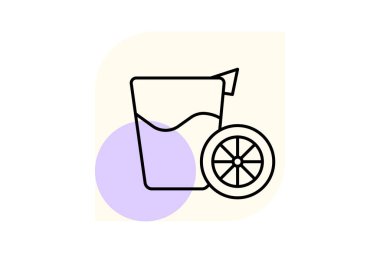 Limon suyu, vektör, piksel mükemmel, illüstratör dosyası