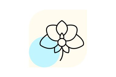 Orkide Çiçeği, vektör, piksel mükemmel, illüstratör dosyası