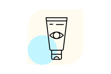 Göz kremi, vektör, piksel mükemmel, illüstratör dosyası