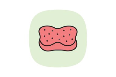 Banyo süngeri, vektör, piksel mükemmel, illüstratör dosyası