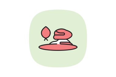 Zen bahçesi, vektör, piksel mükemmel, illüstratör dosyası