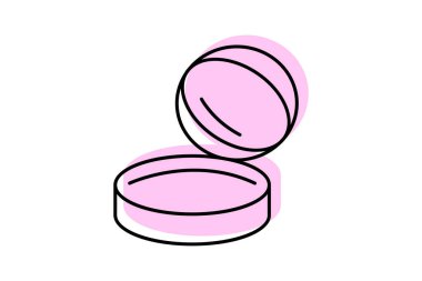 Şeffaf Toz, vektör, piksel mükemmel, illüstratör dosyası