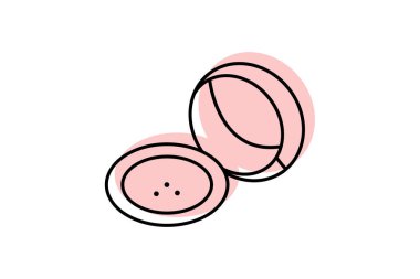 Pudra kırmızısı, vektör, piksel mükemmel, illüstratör dosyası