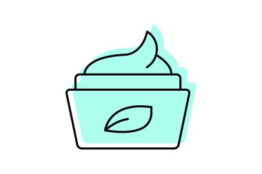 Yüz kremi, vektör, piksel mükemmel, illüstratör dosyası