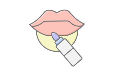 Dudak boyası, vektör, piksel mükemmel, illüstratör dosyası