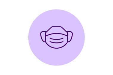 Yüz maskesi, vektör, piksel mükemmel, illüstratör dosyası