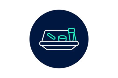 Makyaj tepsisi, vektör, piksel mükemmel, illüstratör dosyası