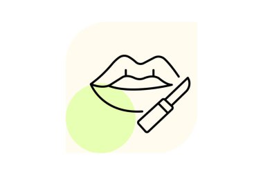 Lip Liner, vektör, piksel mükemmel, illüstratör dosyası