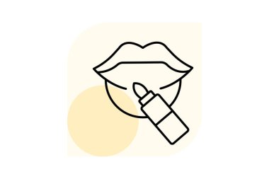 Dudak boyası, vektör, piksel mükemmel, illüstratör dosyası