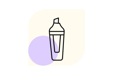 Vurgulayıcı, vektör, piksel mükemmel, illüstratör dosyası