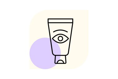 Göz kremi, vektör, piksel mükemmel, illüstratör dosyası