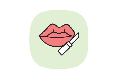 Lip Liner, vektör, piksel mükemmel, illüstratör dosyası