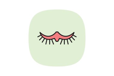 Sahte kirpik, vektör, piksel mükemmel, illüstratör dosyası