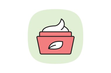 Yüz kremi, vektör, piksel mükemmel, illüstratör dosyası