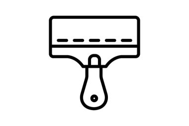 Ekran Yazdırma Squeegee, vektör, piksel mükemmel, illüstratör dosyası