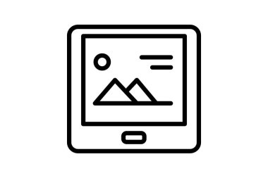 Dijital Tablet, vektör, piksel mükemmel, illüstratör dosyası