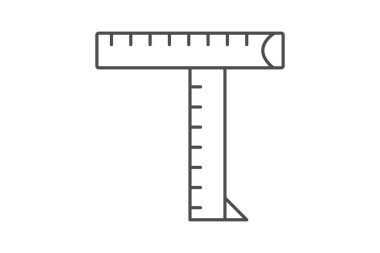 T kare, vektör, piksel mükemmel, illüstratör dosyası
