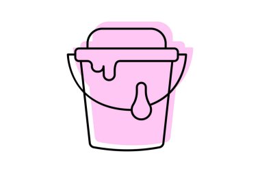 Boya Kovası, vektör, piksel mükemmel, illüstratör dosyası