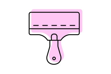 Ekran Yazdırma Squeegee, vektör, piksel mükemmel, illüstratör dosyası