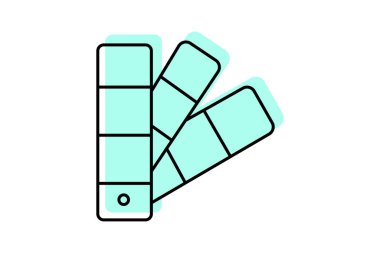 Renk İzi, vektör, piksel mükemmel, illüstratör dosyası