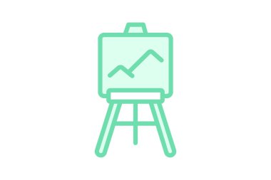 Art Easel Stand, vektör, piksel mükemmel, illüstratör dosyası