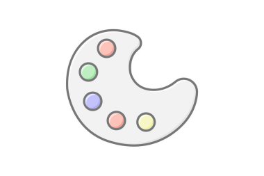 Palet, vektör, piksel mükemmel, çizer dosyası