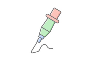 İğne, vektör, piksel mükemmel, illüstratör dosyası eşleştiriliyor