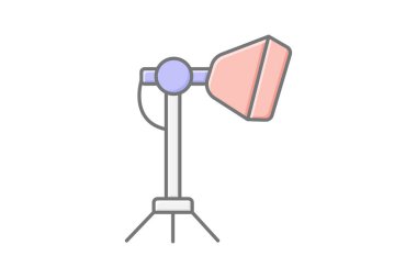 Stüdyo lambası, vektör, piksel mükemmel, illüstratör dosyası