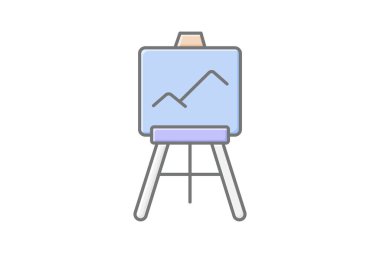 Art Easel Stand, vektör, piksel mükemmel, illüstratör dosyası