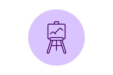 Art Easel Stand, vektör, piksel mükemmel, illüstratör dosyası