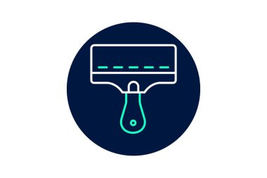 Ekran Yazdırma Squeegee, vektör, piksel mükemmel, illüstratör dosyası