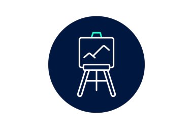 Art Easel Stand, vektör, piksel mükemmel, illüstratör dosyası