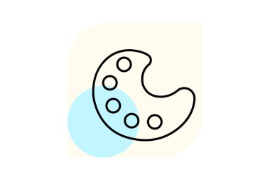 Palet, vektör, piksel mükemmel, çizer dosyası