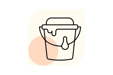 Boya Kovası, vektör, piksel mükemmel, illüstratör dosyası