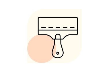 Ekran Yazdırma Squeegee, vektör, piksel mükemmel, illüstratör dosyası