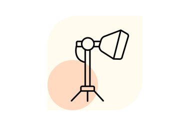 Stüdyo lambası, vektör, piksel mükemmel, illüstratör dosyası